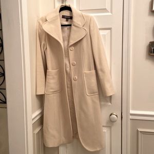 Kenneth Cole Long Coat in winter white, Size 4.